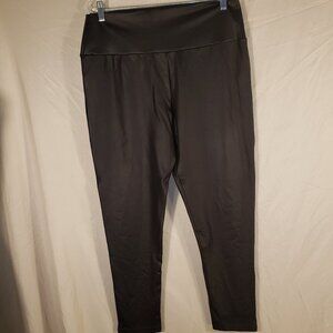 Mint Velvet Black Shiny Leggings XL